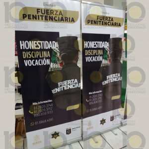 Roll up de aluminio con lona