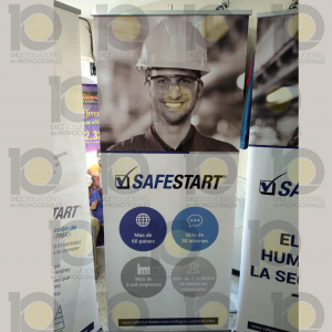 Roll up de aluminio con lona