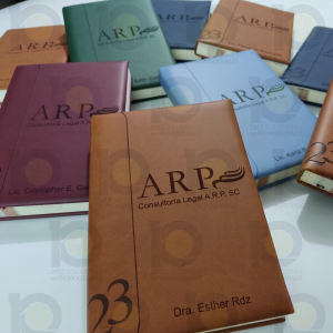 Agenda con grabado láser