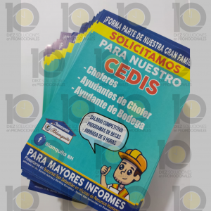 Volantes en couché 135gr 1/2 cta