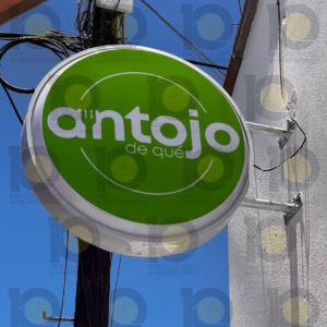 Caja de luz a doble cara 60cm de diámetro con vinil traslúcido